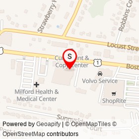 Tesla on Boston Post Road, Milford Connecticut - location map