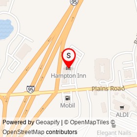 Hampton Inn on Plains Road, Milford Connecticut - location map