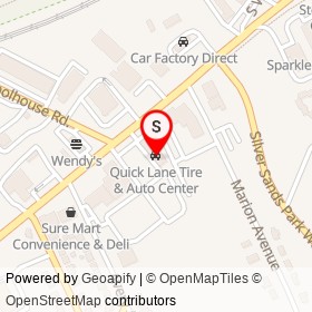 Quick Lane Tire & Auto Center on Bridgeport Avenue, Milford Connecticut - location map