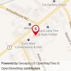 Stevens Collision Center on Bridgeport Avenue, Milford Connecticut - location map