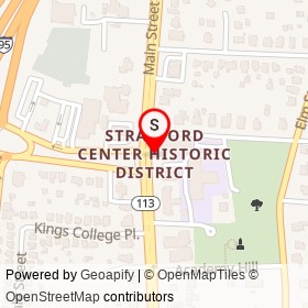 Stratford Center Historic District on Main Street, Stratford Connecticut - location map