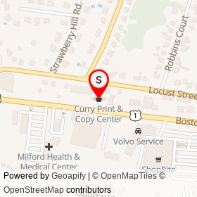 Curry Print & Copy Center on Boston Post Road, Milford Connecticut - location map