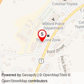 mosmer office machines on Boston Post Road, Milford Connecticut - location map