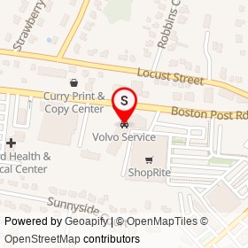Volvo Service on Boston Post Road, Milford Connecticut - location map
