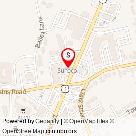 Sunoco on Boston Post Road, Milford Connecticut - location map