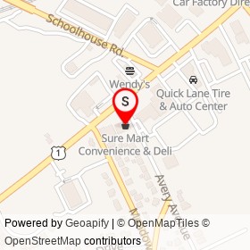 Sure Mart Convenience & Deli on Bridgeport Avenue, Milford Connecticut - location map