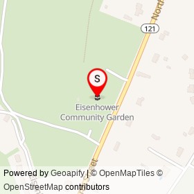Eisenhower Community Garden on North Street, Milford Connecticut - location map