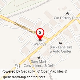 Wendy's on Bridgeport Avenue, Milford Connecticut - location map