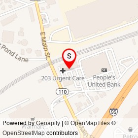 PK Salon on East Main Street, Stratford Connecticut - location map