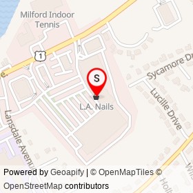 L.A. Nails on Bridgeport Avenue, Milford Connecticut - location map