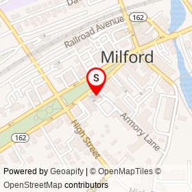 KeyBank on South Broad Street, Milford Connecticut - location map