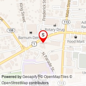 Star Pizza on Barnum Avenue, Stratford Connecticut - location map
