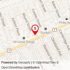 Pitt Stop Cafe on Bilyard Street, Milford Connecticut - location map