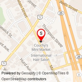 Couchy's Mini Market on Main Street, Bridgeport Connecticut - location map