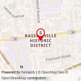 Bassickville Historic District on Fairfield Avenue, Bridgeport Connecticut - location map