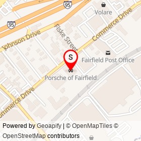 Porsche of Fairfield on Commerce Drive, Bridgeport Connecticut - location map