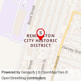Remington City Historic District on Tudor Street, Bridgeport Connecticut - location map