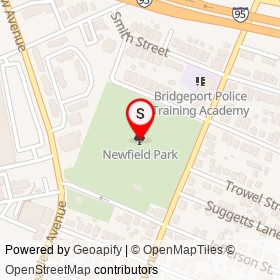 Newfield Park on , Bridgeport Connecticut - location map