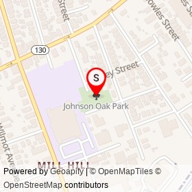 Johnson Oak Park on , Bridgeport Connecticut - location map