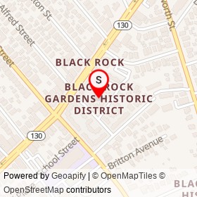 Black Rock Gardens Historic District on Rowsley Street, Bridgeport Connecticut - location map