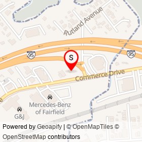 Mercedes-Benz of Fairfield on Commerce Drive, Bridgeport Connecticut - location map