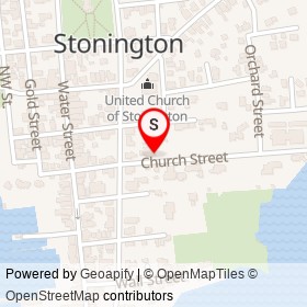 Borough Hall on Church Street, Stonington Connecticut - location map