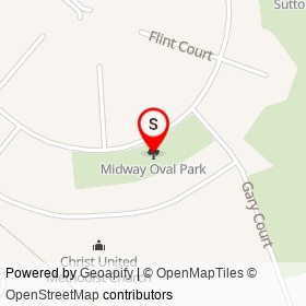 Midway Oval Park on , Poquonock Bridge Connecticut - location map