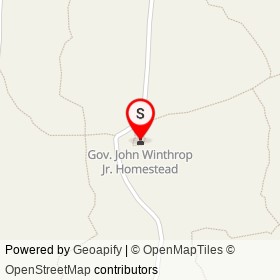Gov. John Winthrop Jr. Homestead on Sand Loop, Groton Connecticut - location map