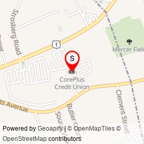 CorePlus Credit Union on Boston Post Road, Waterford Connecticut - location map