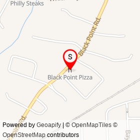Black Point Pizza on Black Point Road, Niantic Connecticut - location map
