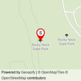Rocky Neck State Park on , East Lyme Connecticut - location map