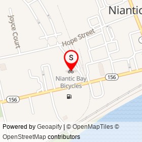 Niantic Bay Bicycles on Methodist Street, Niantic Connecticut - location map