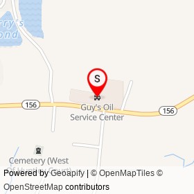 Guy's Oil Service Center on West Main Street, Niantic Connecticut - location map