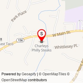 Charleys Philly Steaks on West Main Street, Niantic Connecticut - location map