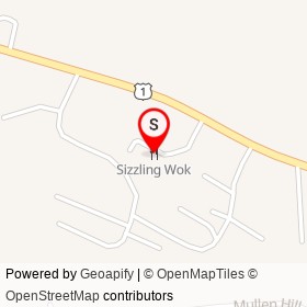 Sizzling Wok on Boston Post Road, Waterford Connecticut - location map