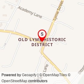 Old Lyme Historic District on Ferry Road, Old Lyme Connecticut - location map