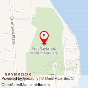 Fort Saybrook Monument Park on , Old Saybrook Connecticut - location map