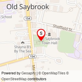 Old Saybrook Town Green on , Old Saybrook Connecticut - location map