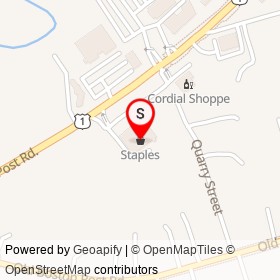 Staples on Boston Post Road, Old Saybrook Connecticut - location map