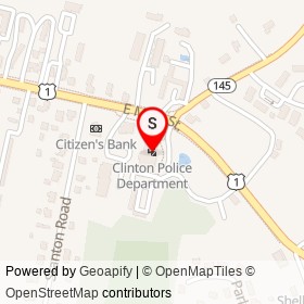 Clinton Police Department on East Main Street, Clinton Connecticut - location map