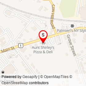 Aunt Shirley's Pizza & Deli on West Main Street, Clinton Connecticut - location map