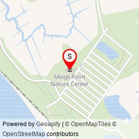 Meigs Point Nature Center on Mohegan Campground, Madison Connecticut - location map