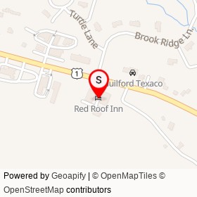 Red Roof Inn on Boston Post Road, Guilford Connecticut - location map