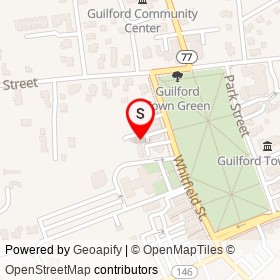 Greene Art Gallery on Whitfield Street, Guilford Connecticut - location map
