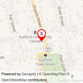 Nyx on Church Street, Guilford Connecticut - location map