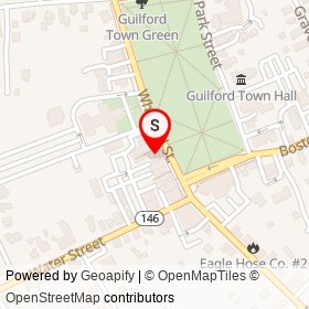 Centro Pizza on Whitfield Street, Guilford Connecticut - location map