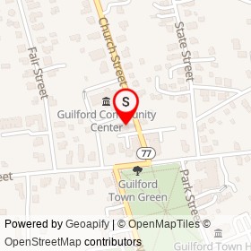 Java Hut on Church Street, Guilford Connecticut - location map