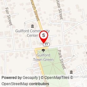 Red Rooster on Church Street, Guilford Connecticut - location map