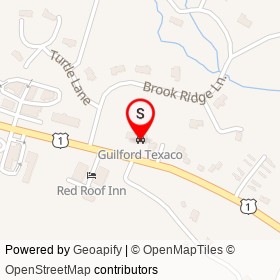 Guilford Texaco on Boston Post Road, Guilford Connecticut - location map