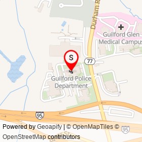 Guilford Police Department on Church Street, Guilford Connecticut - location map